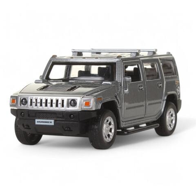 Модель ин. мет. "Hummer h2" 12см, открыв. двери, темно-серый в коробка HUM2-12-GY (Технопарк)