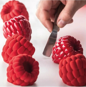 Силиконовая форма для пирожных "Малина ягода" 6 ячеек