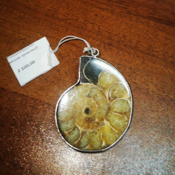 Кулон "Перун" аммонит кремовый