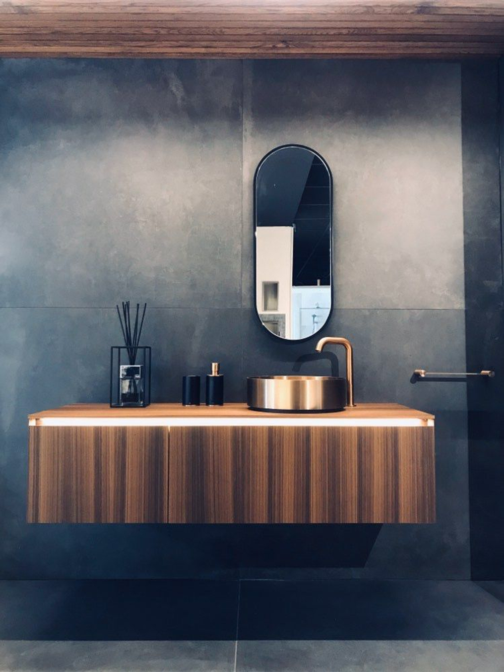 Дозатор Gessi316, настольный, цвет Black/Brushed Brass PVD