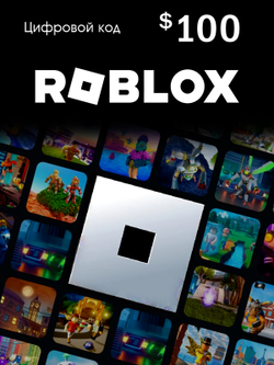Карта оплаты Roblox 100 USD USA [Цифровая версия] (для ПК, цифровой код доступа)