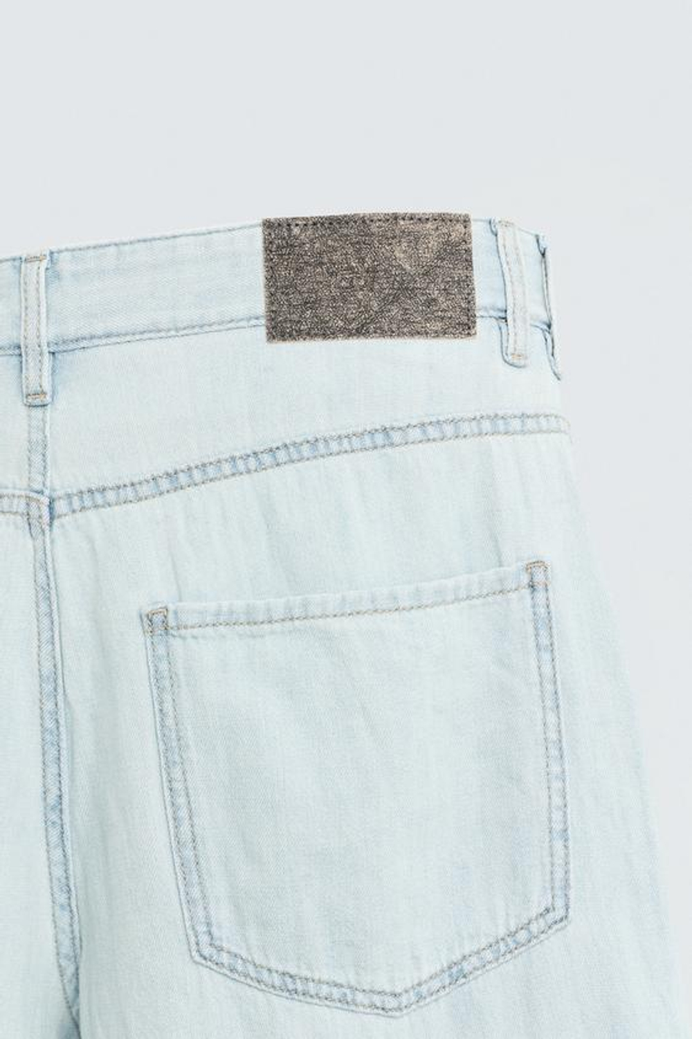 ZARA ЛЕГКИЕ ДЖИНСЫ LOOSE WIDE FIT, ГОЛУБОЙ