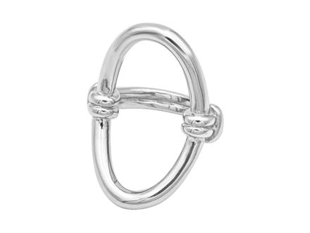 Кольцо "Large Oval", 38мм, неразъемное, сталь