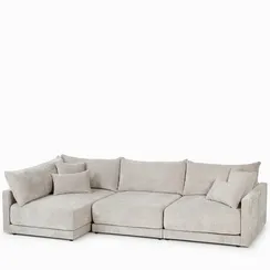 Угловой диван Mia левосторонний 320 см, серый