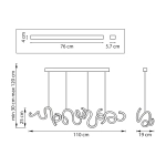 Подвесная люстра Lightstar CORINTO 637117
