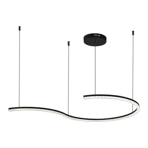 Светильник светодиодный, черный, прозрачный, EUCLIDICS, LED, 65