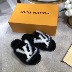 Louis Vuitton Fur Slide