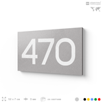 Номер на дверь 470, табличка на дверь для офиса, квартиры, кабинета, аудитории, склада, серая 120х70 мм, Айдентика Технолоджи