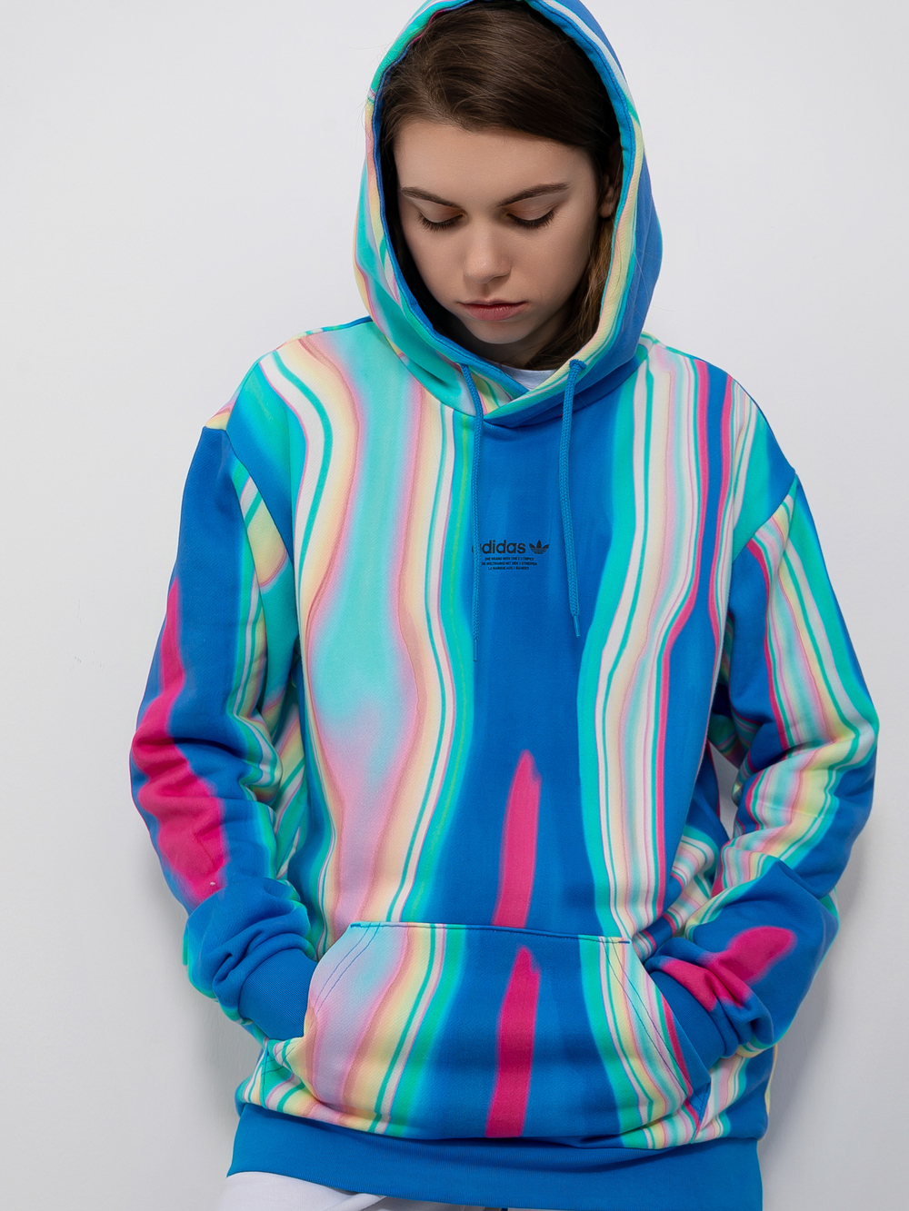 Ветровка Adidas Hyperreal Allover Print Hoodie HK5142