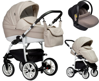 Детская коляска Indigo Indigo Special New 3 в 1 с автокреслом Avionaut Cosmo Beige Is07 св.бежевый