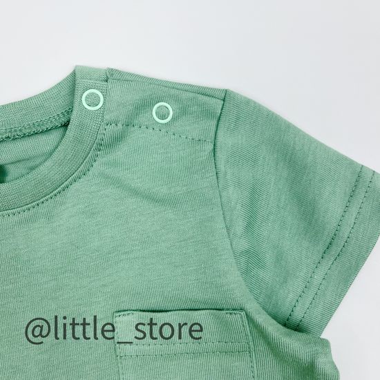 Комплект хлопковый с шортами, Свежая зелень