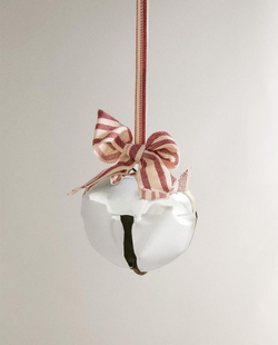 ZARA HOME ЕЛОЧНОЕ УКРАШЕНИЕ В ФОРМЕ КОЛОКОЛЬЧИКА, СЕРЕБРЯНЫЙ