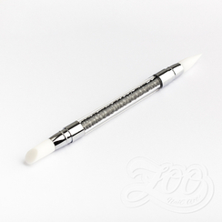 1436 Силиконовая кисть двусторонняя конус/скошенный овал