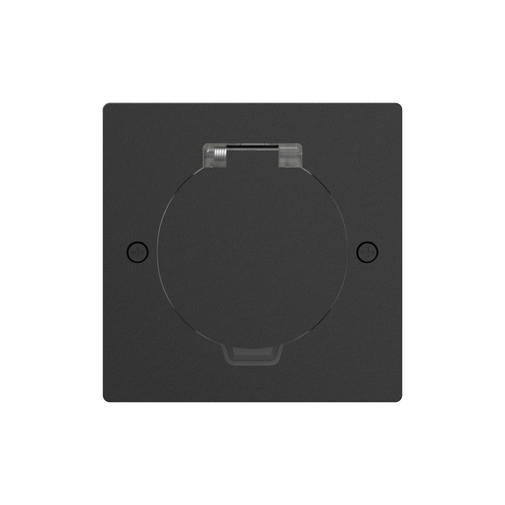 Лючок Surface 2 мод. (1 мод. 45х45 мм.),  круглая крышка,  антрацит,  IP44