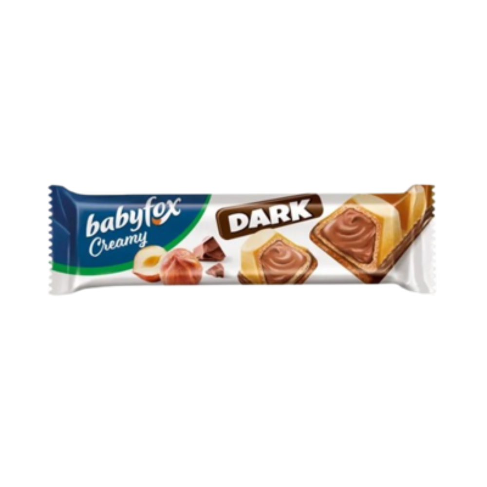 Батончик вафельный Babyfox Dark с орехом 18 гр