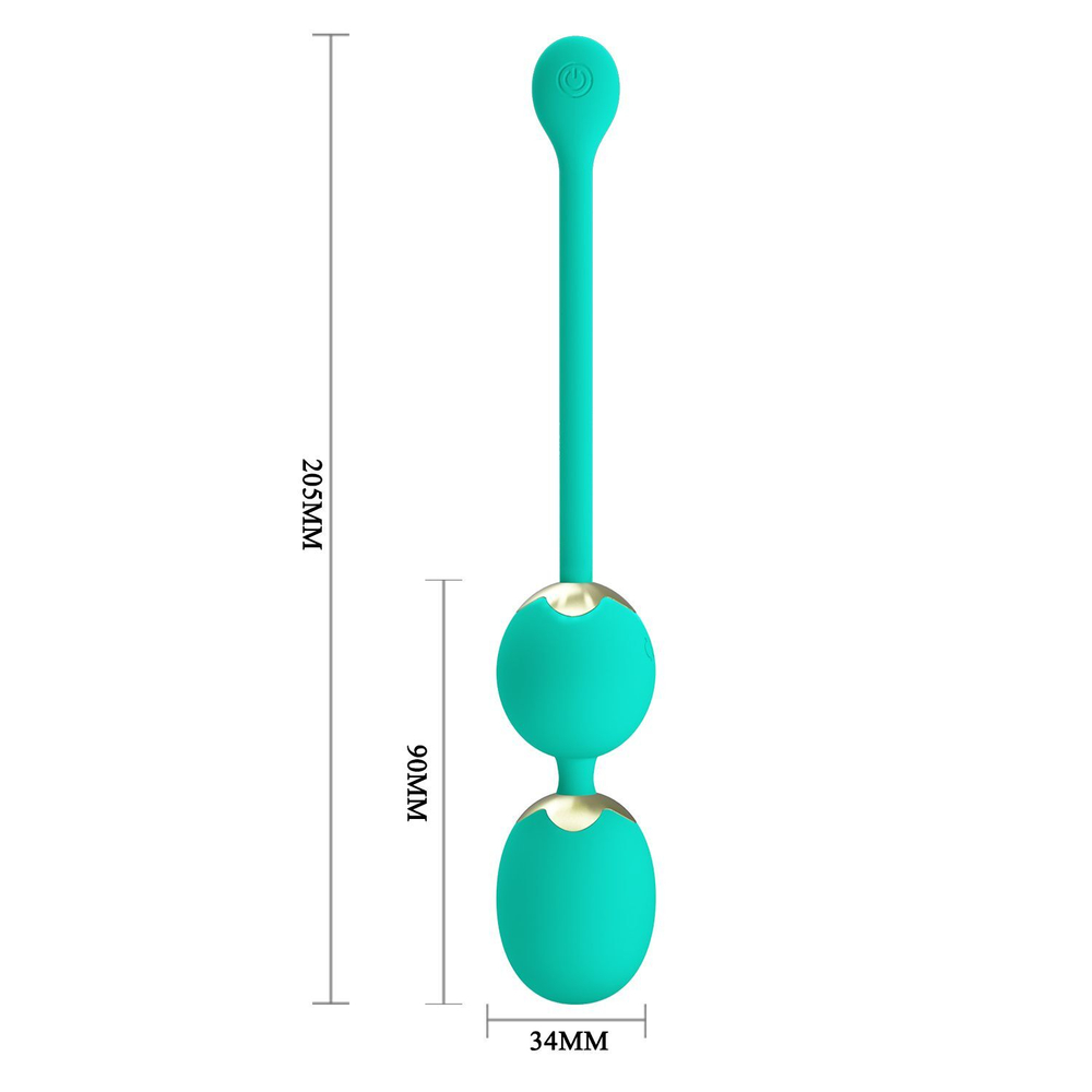 Зеленые вагинальные шарики Willie с вибрацией и пультом ДУ (Цвет: зеленый)