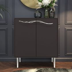 Комод Арт Колор matte Стайл Сильвер с 2 полками Терпкий коричневый матовый