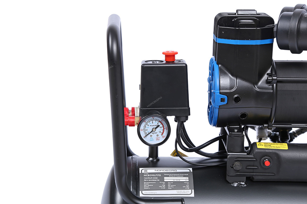 NORDBERG (NCEO10/170) Компрессор безмасляный 220 В, ресивер 18 л, 170 л/мин