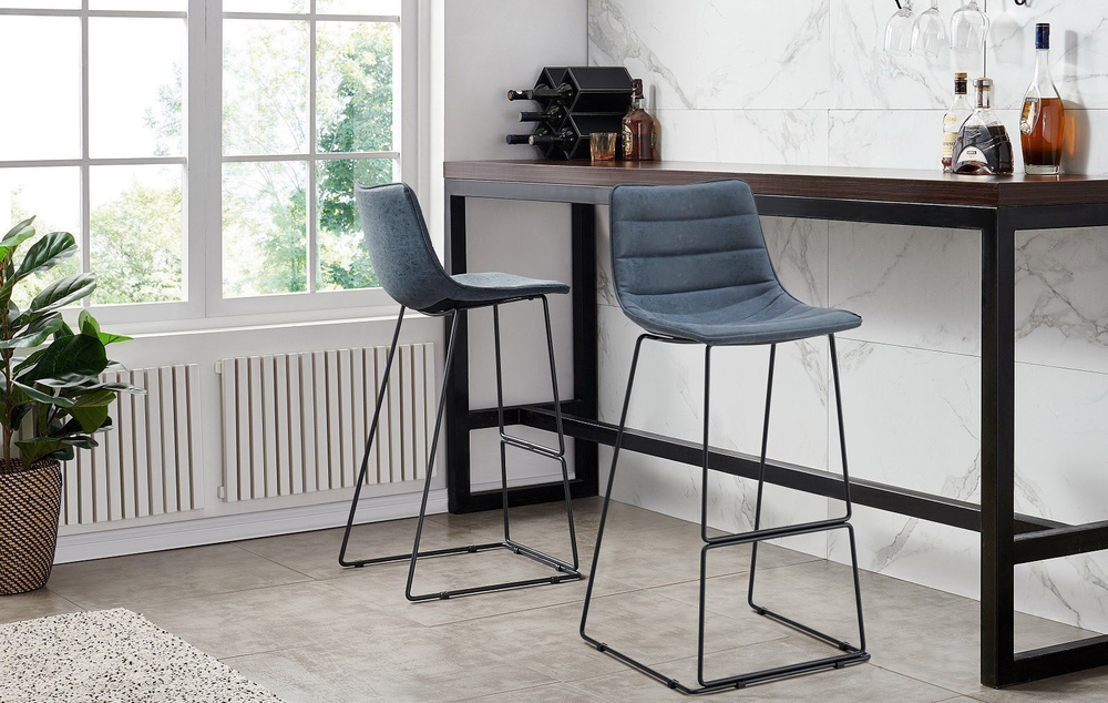 Стул барный CQ-8280E-1 синий 2078