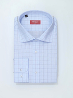 Сорочка мужская VESTER длинный рукав, голубая клетка 515142 09
