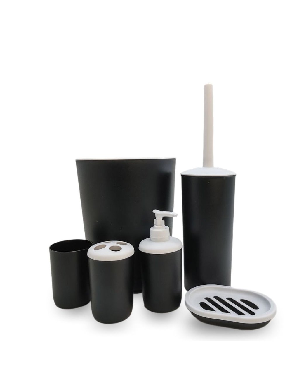 Набор аксессуаров для ванны 6 предметов черный