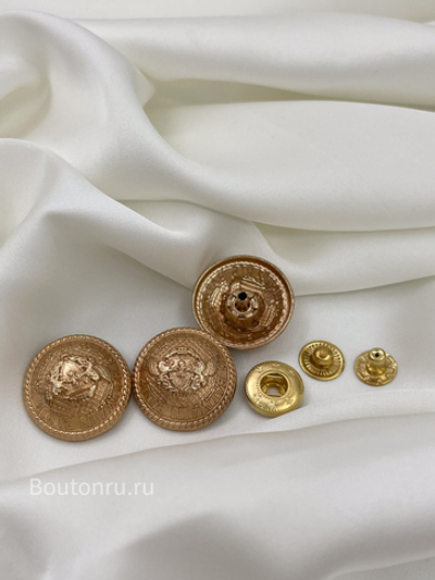 Установочные Кнопки Бмн. Герб  золото  с косичкой / комплект с шляпкой и кнопками 25 мм
