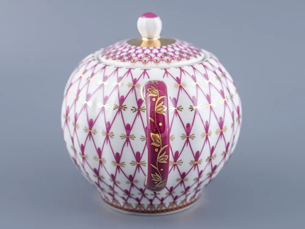 Сахарница форма Тюльпан рисунок Сетка-Блюз арт. 80.86208.00.1