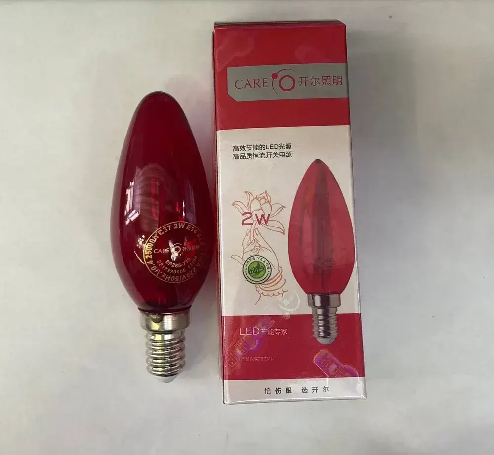 Светодиодная (красная) лампа E14 2W