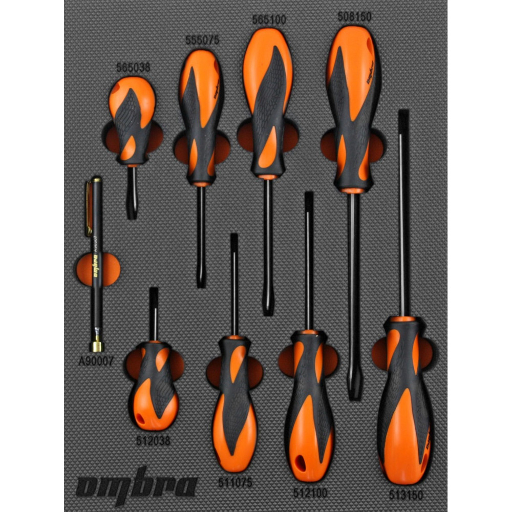 Набор отверток стержневых OMBRA Basic в EVA ложементе (9 пр.) OMT9STE