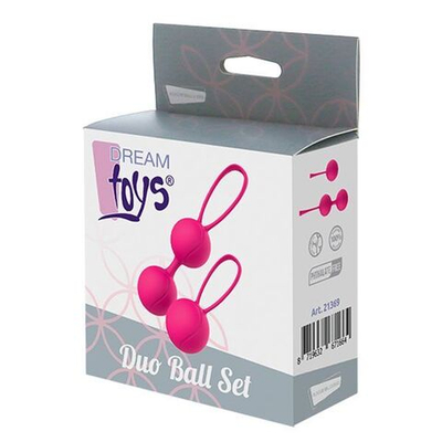 Набор розовых вагинальных шариков PLEASURE BALLS & EGGS DUO BALL SET (Цвет: розовый)