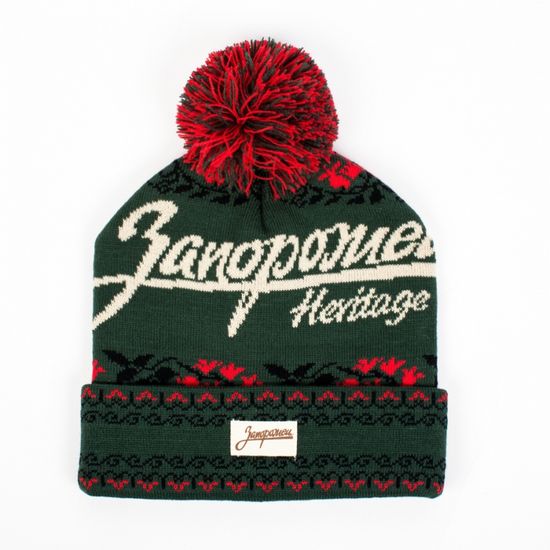 Шапка  ЗАПОРОЖЕЦ Ornament DARK GREEN
