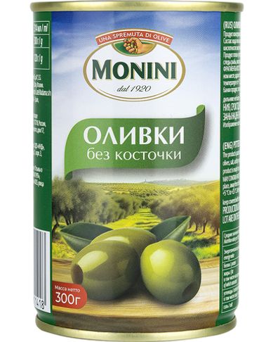 Оливки Monini без косточки, 300 г