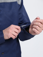 Костюм Лигор-1 СОП У. (тк.Смесовая,210) брюки, т.синий/серый