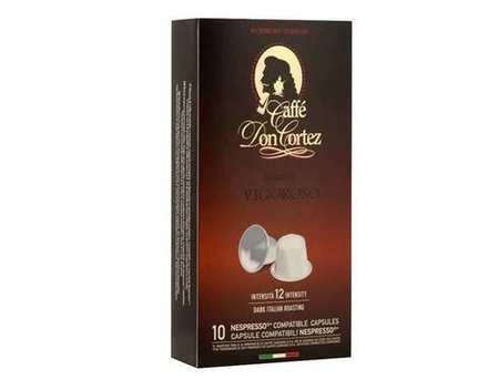 Кофе в капсулах Carraro Don Cortez Vigoroso, 10 капсул для кофемашин Nespresso (Карраро)