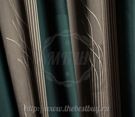 Комплект штор Тофу (арт. BL01-142-01)  - (170х270)х2 см.  - (Возможна высота 250 см.) - зеленый