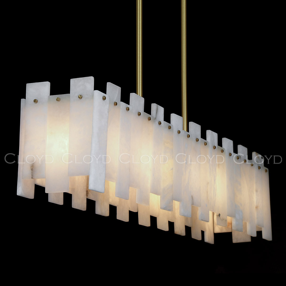 Люстра Cloyd HERCULANUM-C C7 / шир. 98 см - алебастр - латунь (арт.11201)