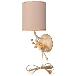 Бра настенный светильник Терра левое Айвори Мраморное Золото с абажуром Терра Айвори