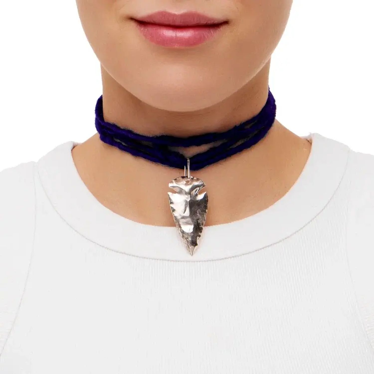 Колье Silk Yarn Necklace Purple