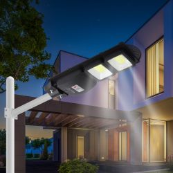 Консольный светильник ЭРА ERAKSC40-02 светодиодный уличный на солнечных батареях с датчиком движения 40W | Уличное освещение на солнечных батареях