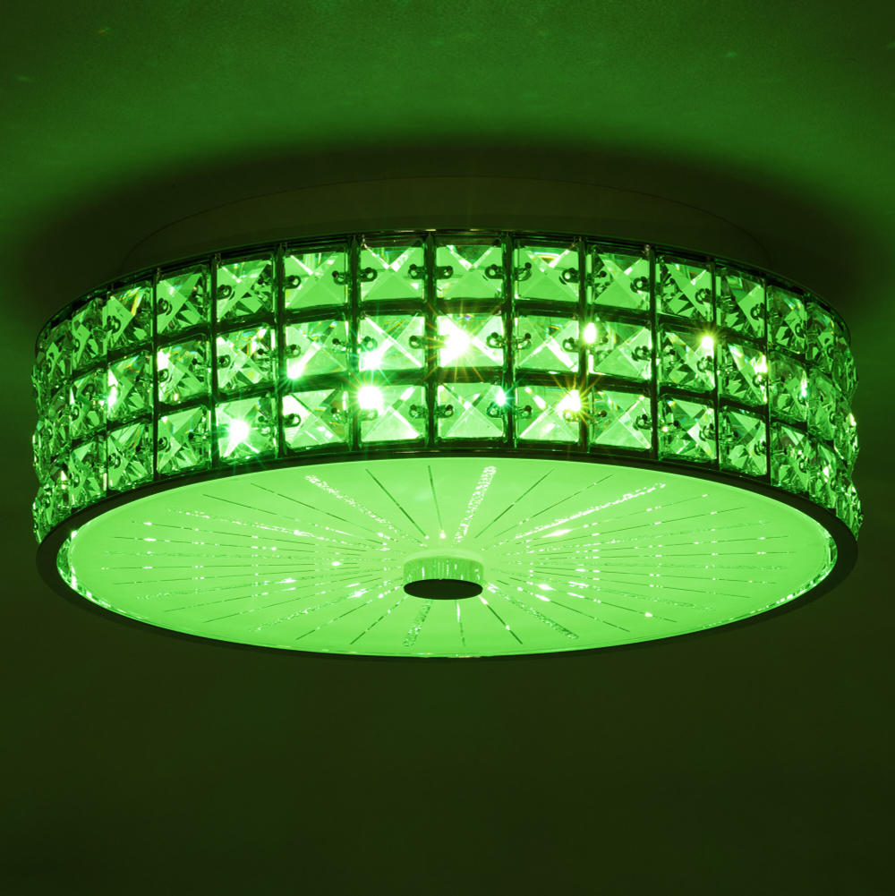 Citilux Портал CL32413G1 LED RGB Люстра хрустальная с пультом Хром