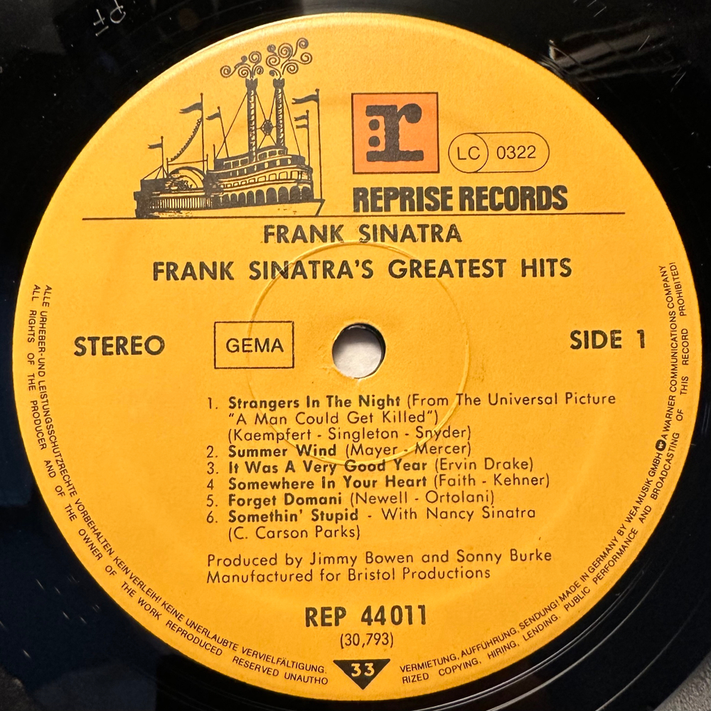 Frank Sinatra - Frank Sinatra's Greatest Hits (Германия)