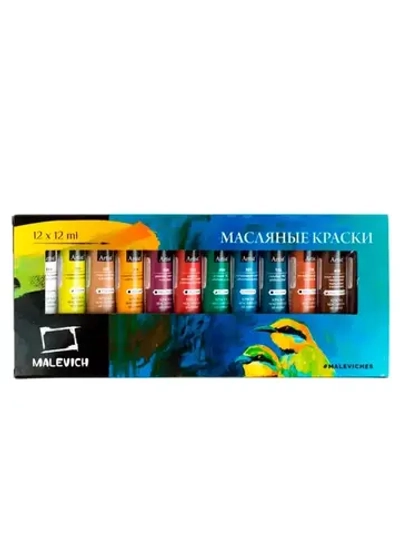 Краски масляные, 12 мл, 12 шт