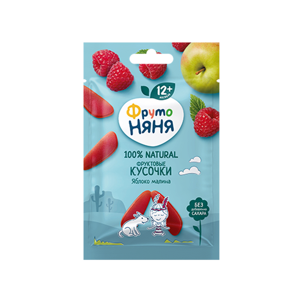 Купить Фруктовые кусочки ФрутоНяня яблоко, малина, 15г. по выгодной ...