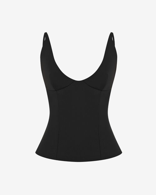 Топ из костюмной ткани с открытой спиной