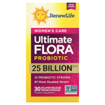 Renew Life, Women's Care, пробиотик Ultimate Flora™, 25 млрд КОЕ, 30 веганских капсул с отсроченным высвобождением