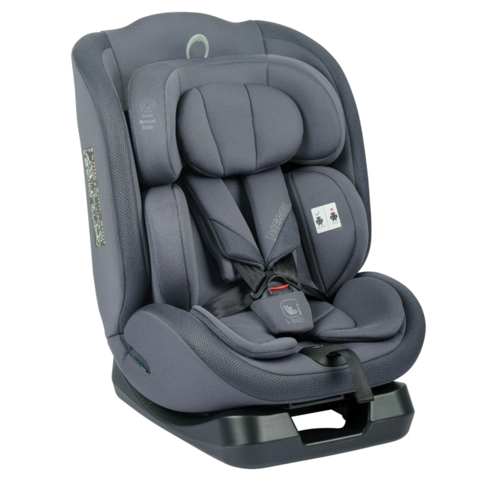Автокресло Indigo DIESEL, I-SIZE, 0+1+2+3 (40-150 см) с рождения и до 12 лет