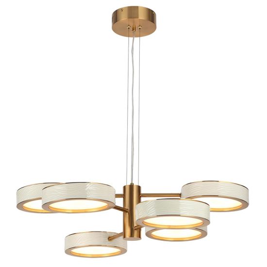 5450/99L L-VISION ODL_EX26 019 молочный/античная бронза/металл/керамика/акрил Люстра LED 99W 2000К/3000K/4000K RIVIERA