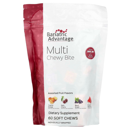 Bariatric Advantage, Multi Chewy Bite, фруктовое ассорти, 60 жевательных таблеток