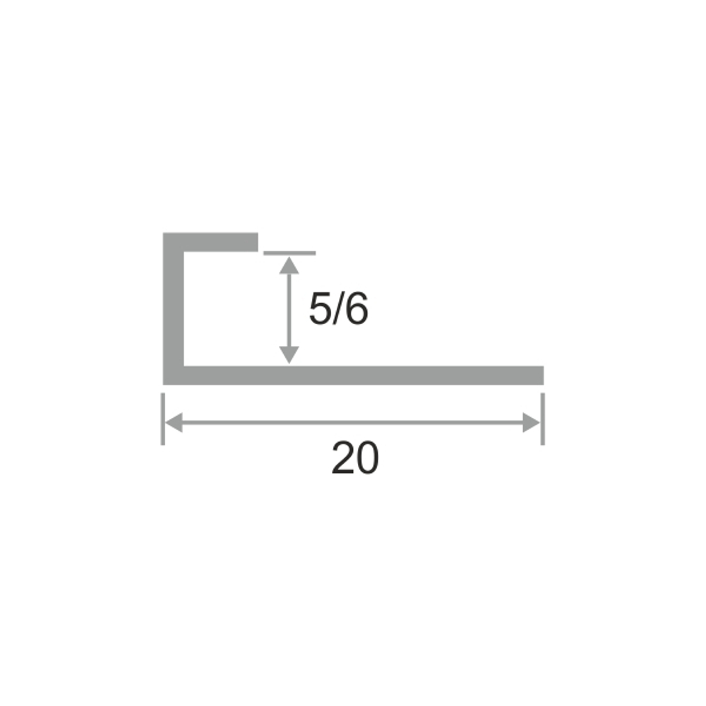 Алюминиевый профиль под стекло ПО-95 2700 мм