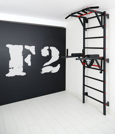 Шведская стенка Ferrum Force, турник Классик, черно-красный (F2)